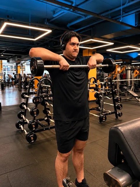 Treino de elevação de barra junto ao tronco